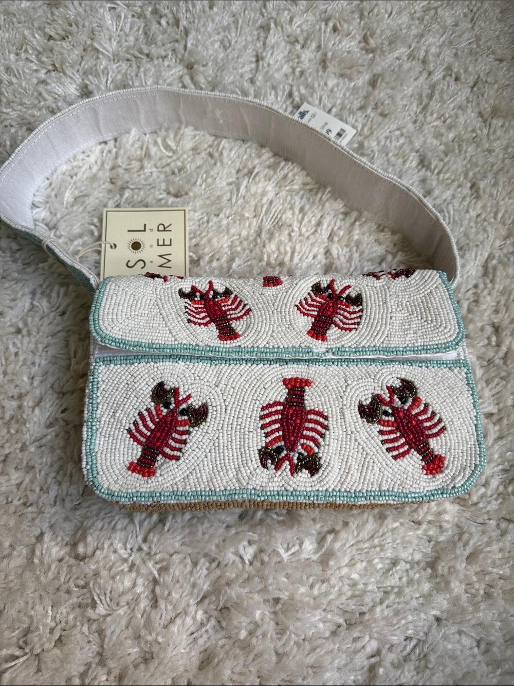 Beaded lobster bag